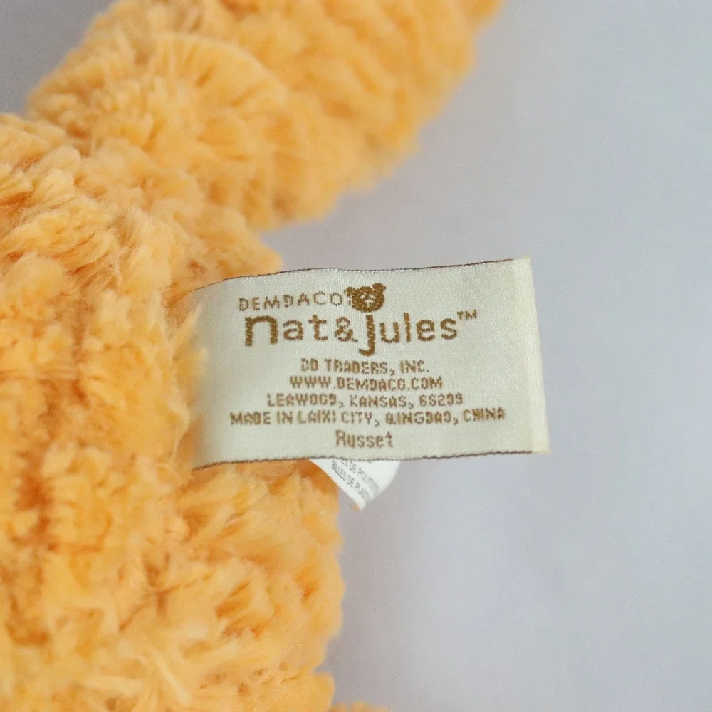 Nat & Jules Demdaco Orange Russet Floppy Fox Plush Stuffed Animal 14